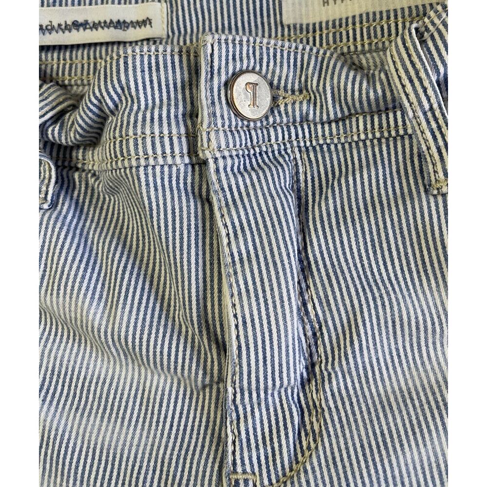 Pilcro and the Letterpress Women’s Blue & White Striped Hyphen Shorts Size 28 - Picture 4 of 11